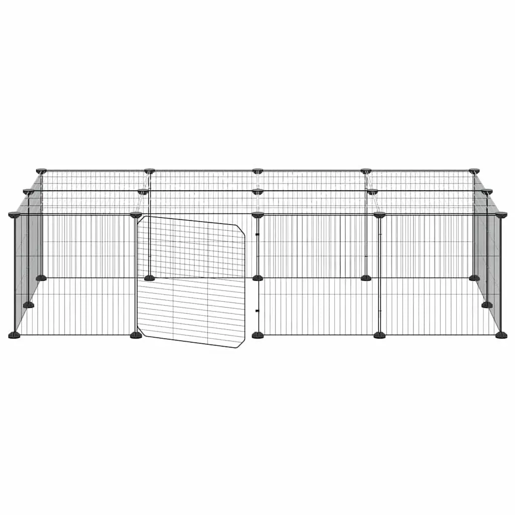 20-Panel Black Pet Cage for Small Animals
