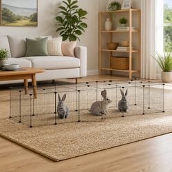 Practical 28-Panel Modular Habitat for Small Pets