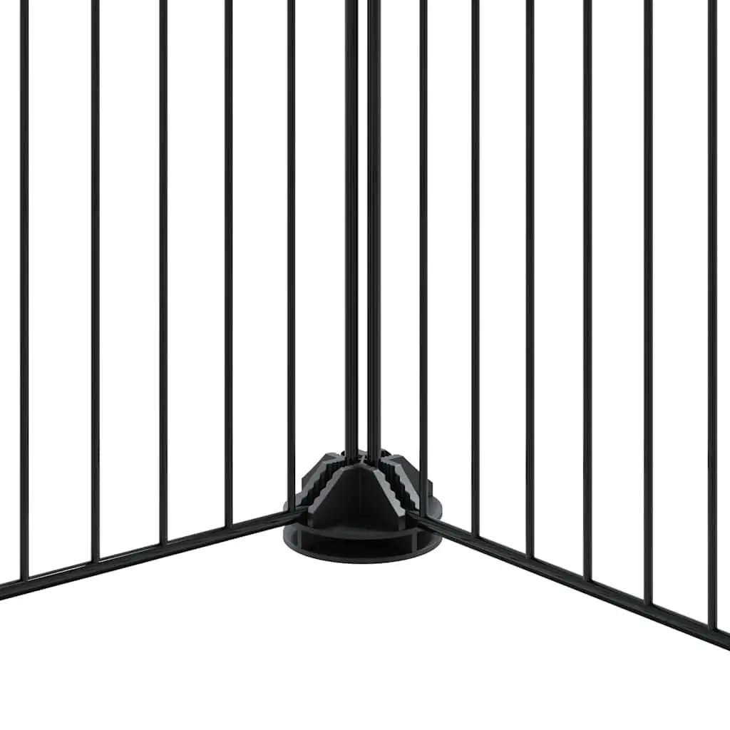 36-Panel Pet Cage with Door 175x105x70 cm Black Steel DIY Playpen Enclosure