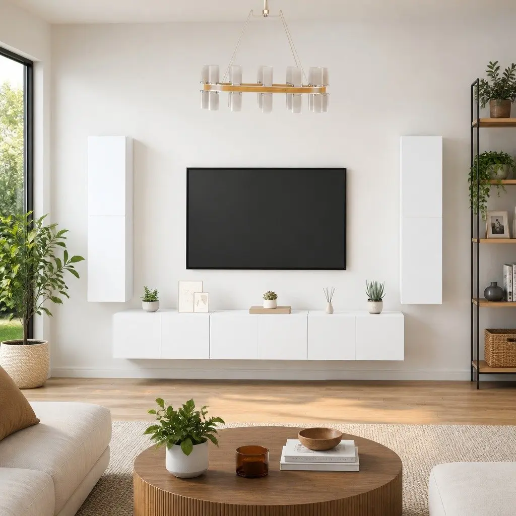7-Piece Wall-Mounted TV Cabinet for Home Use