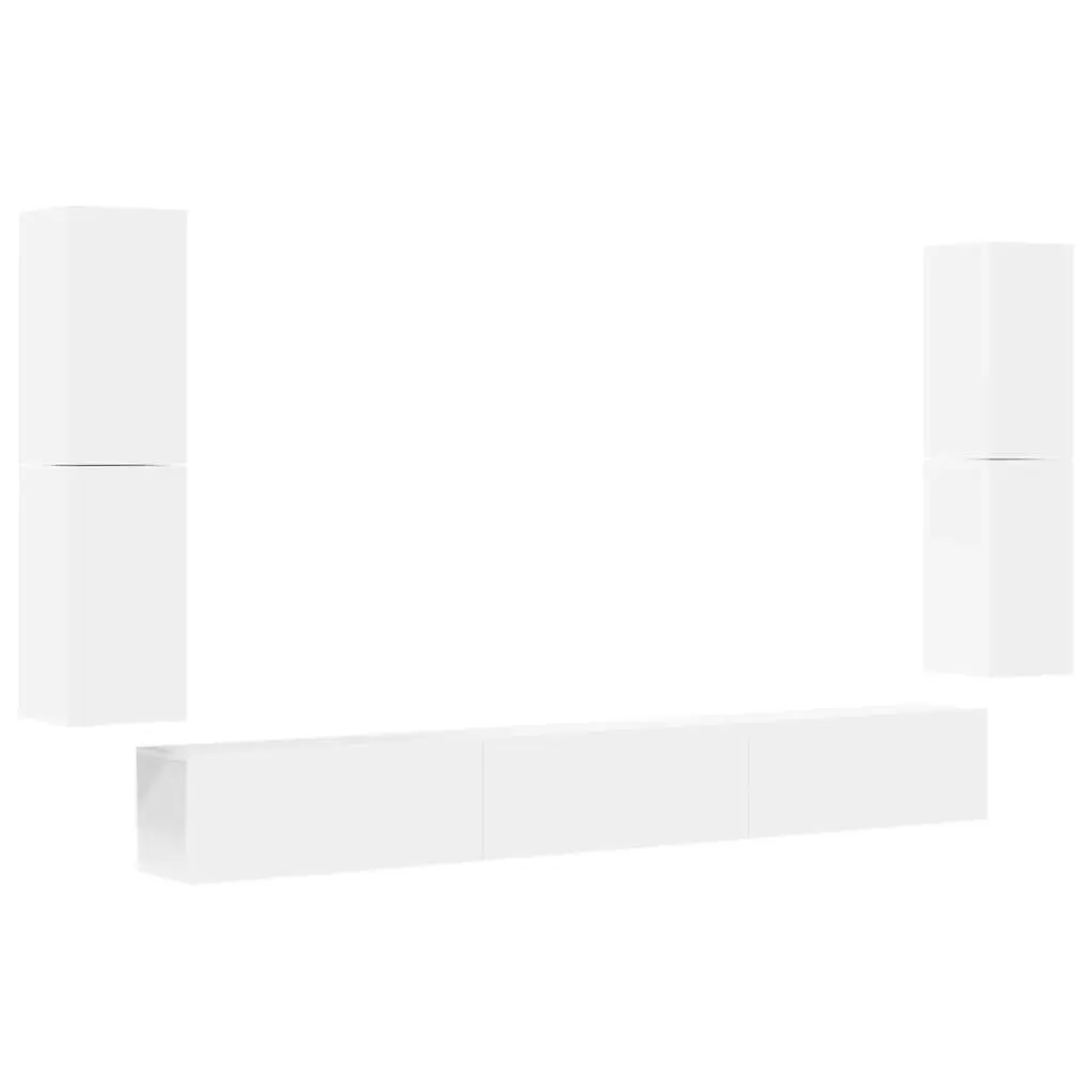 7-Piece Wall-Mounted TV Cabinet for Home Use