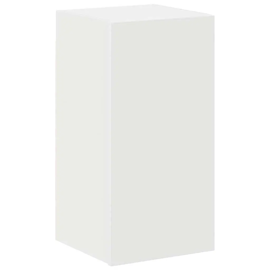 4 Piece Wall-Mounted TV Cabinet Set Engineered Wood Storage Unit White