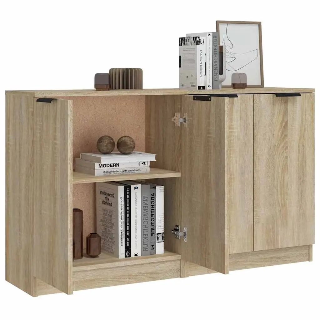 Sideboard Cabinet 60x30x70cm Brown Engineered Wood Storage Furniture Display