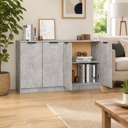 Practical Grey Sideboard Cabinet Set for Home Organization