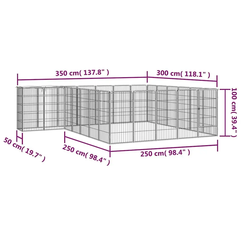 26-Panel Pet Playpen for Safe Indoor/Outdoor Use