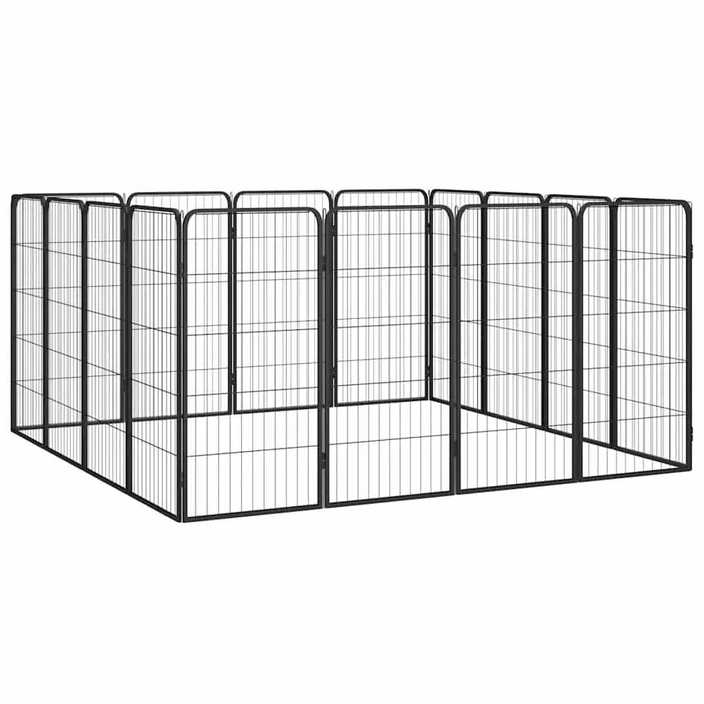 Dog Playpen 16-Panel Puppy Exercise Pen Outdoor Indoor Heavy-Duty Steel