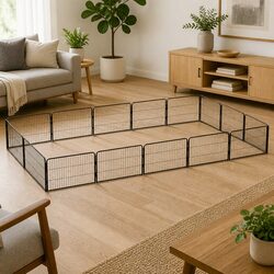 Practical 16-Panel Dog Playpen for Home Use
