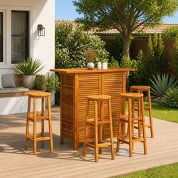 5 Piece Bar Set for Garden and Patio Use
