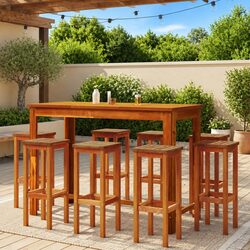 Practical 9-Piece Garden Bar Set for Any Outdoor Gathering