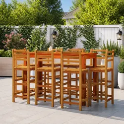 9 Piece Garden Bar Set for Home Entertaining