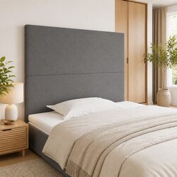 Versatile Dark Grey Headboard with Adjustable Height