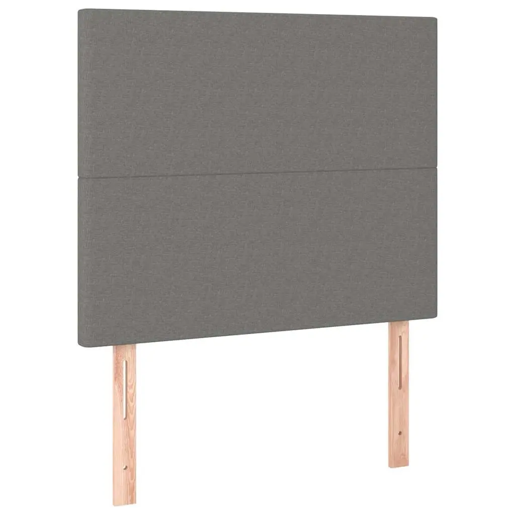 Headboard Fabric Dark Grey Adjustable Height Wooden Legs 100 x 5 x 118/128 cm
