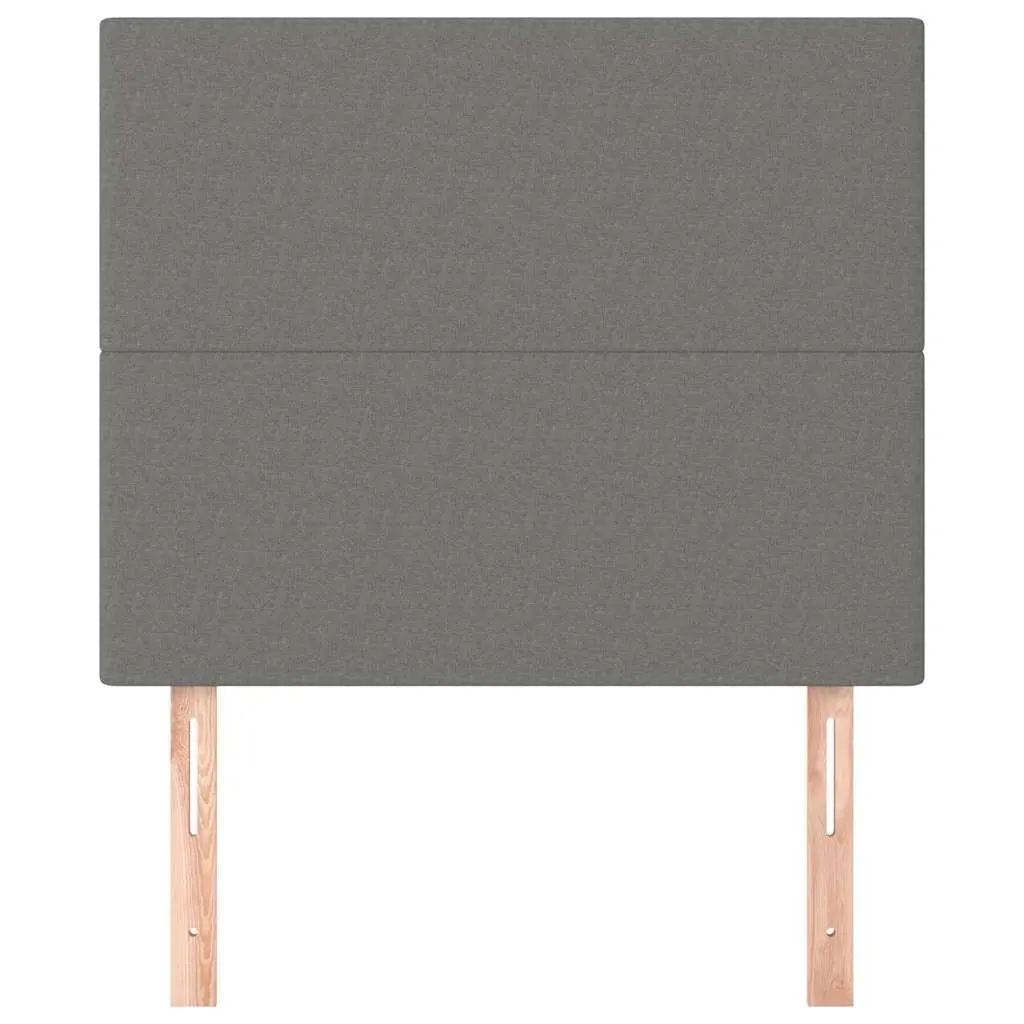 Headboard Fabric Dark Grey Adjustable Height Wooden Legs 100 x 5 x 118/128 cm