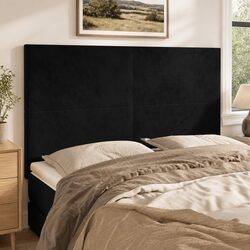 Practical Black Velvet Headboard for Your Bedroom