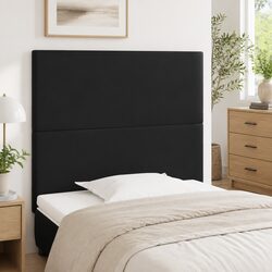 Practical Black Faux Leather Headboard for Bedroom Use