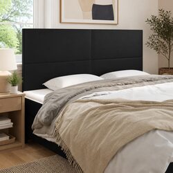 Practical Black Faux Leather Headboard for Your Home