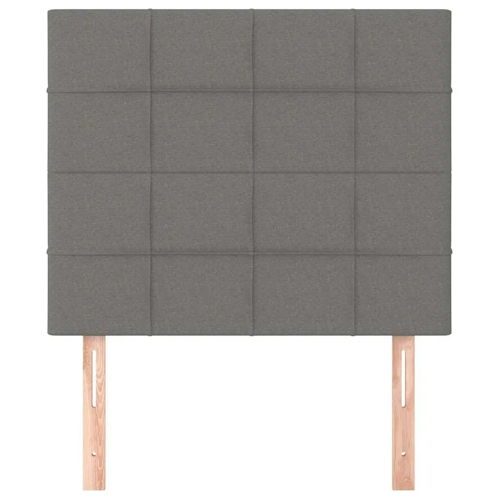 Headboard Fabric Dark Grey 100x5x118128 cm Adjustable Bedroom Bed Head Support