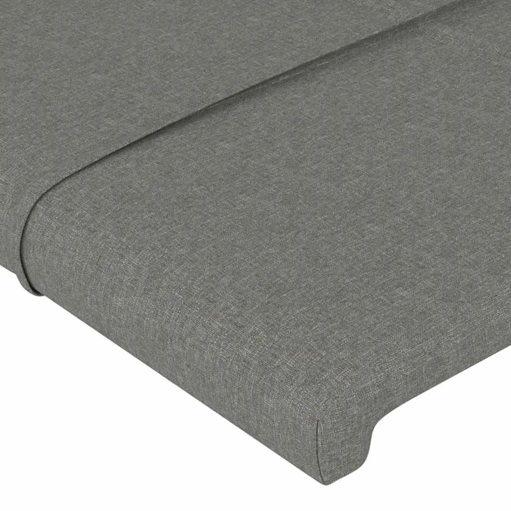 Headboard Fabric Dark Grey 100x5x118128 cm Adjustable Bedroom Bed Head Support
