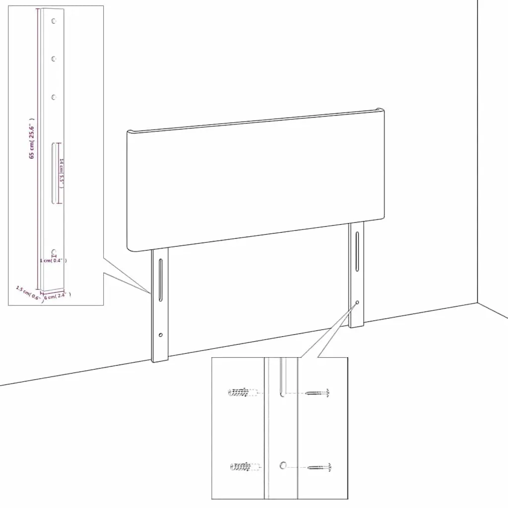 Headboard Fabric Adjustable Height Grey Upholstered Bed with Wooden Legs 160x5x118128cm