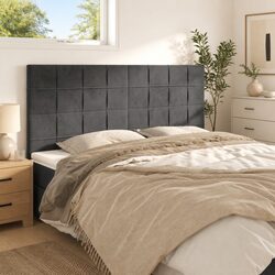 Perfect Dark Grey Velvet Headboard for Any Bedroom