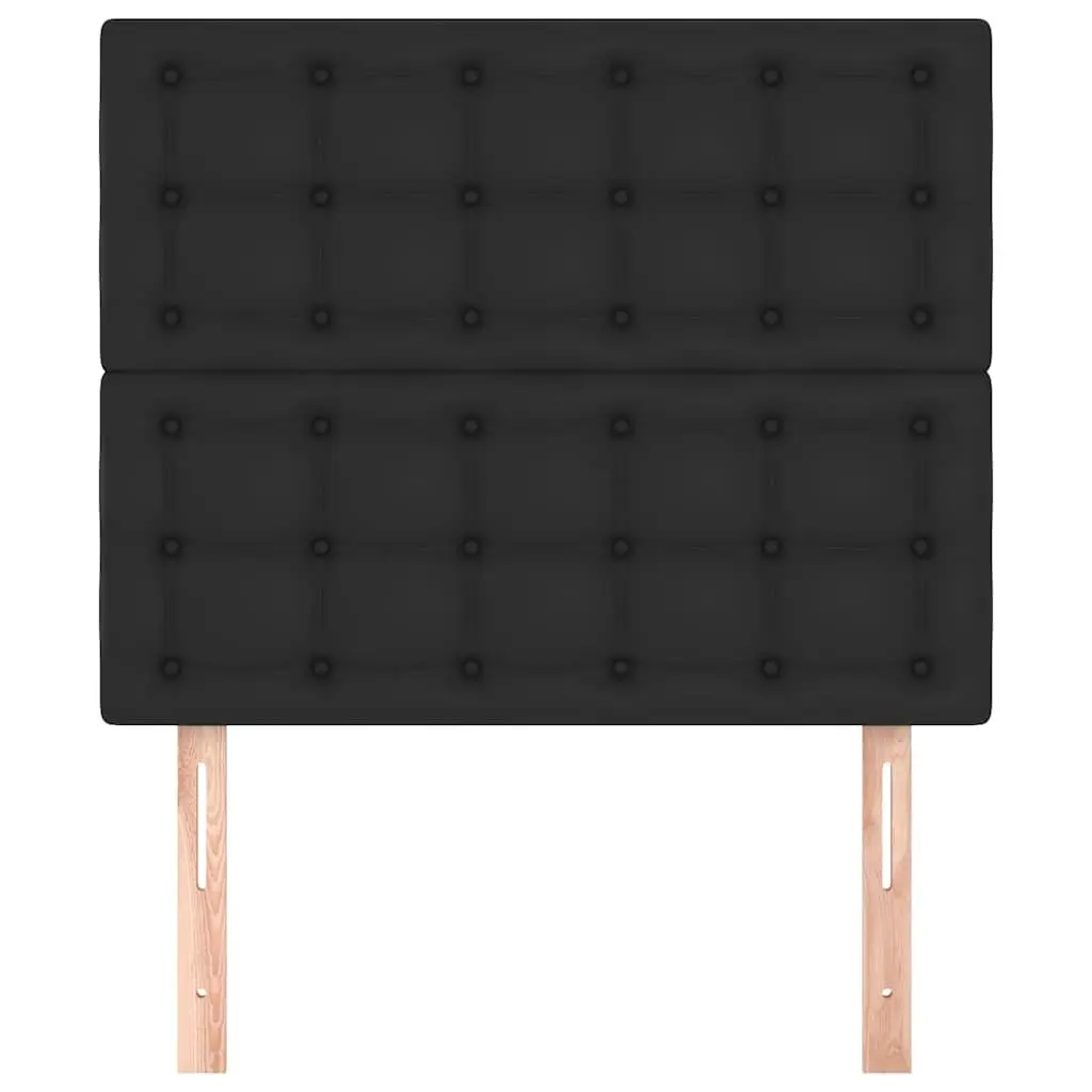Black Faux Leather Headboard 80cm Adjustable Height Bedroom Furniture Wooden