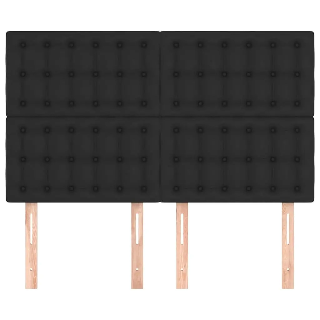 Faux Leather Headboard Black Adjustable Height Support Bedroom Furniture 144x5x118128cm