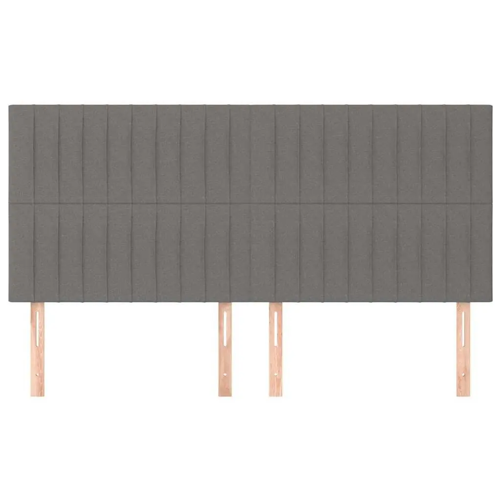 Dark Grey Headboard Fabric Adjustable Height 160x5x118/128 cm Bed Back Support