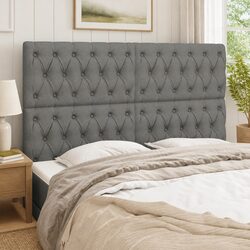 Functional Grey Fabric Headboard for Modern Living