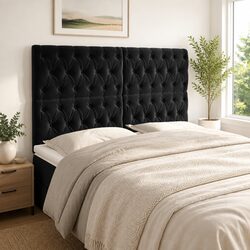 Practical Velvet Headboard for Cozy Reading in Bed