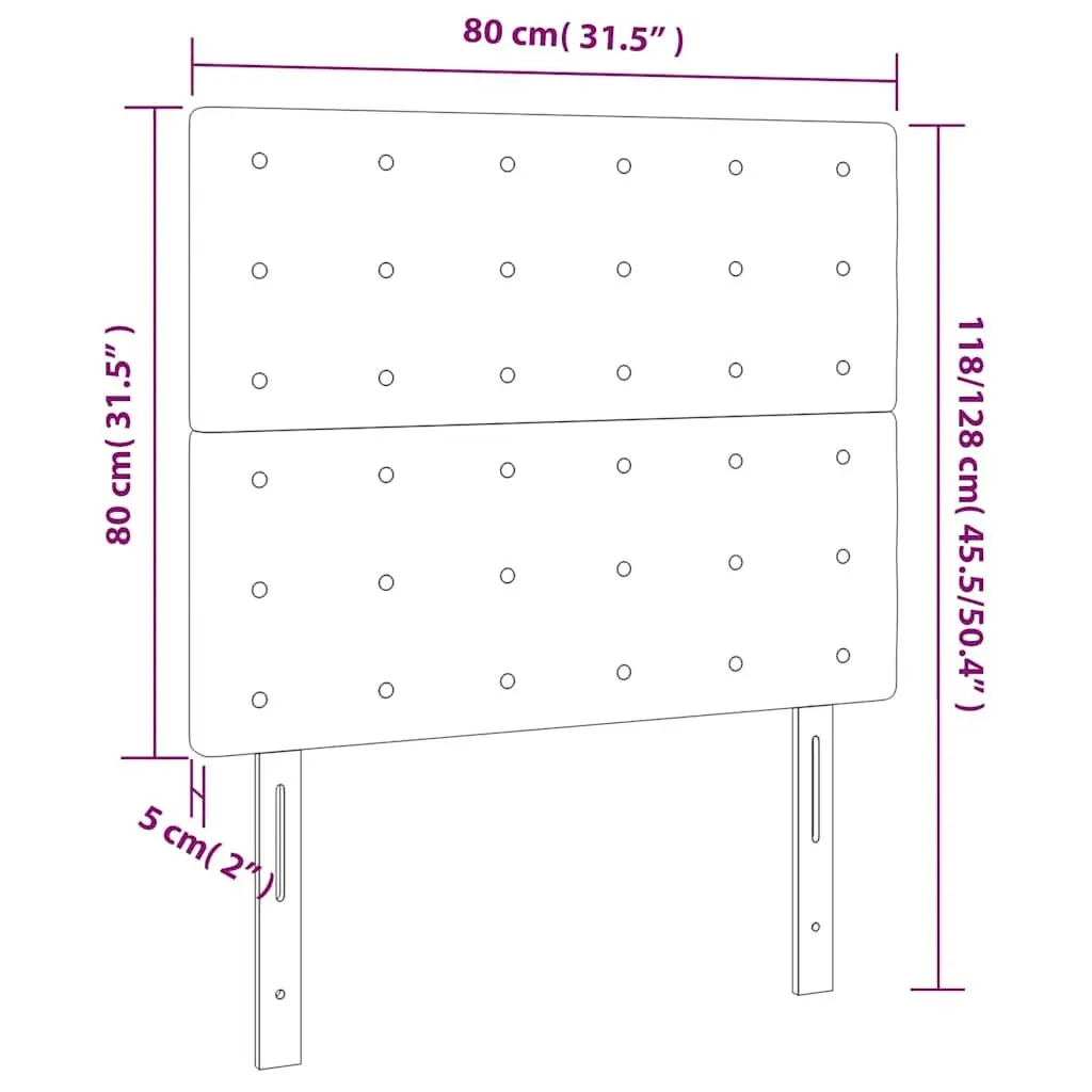 Grey Fabric Headboard with Adjustable Height Wooden Legs for Bed Frame Back Support