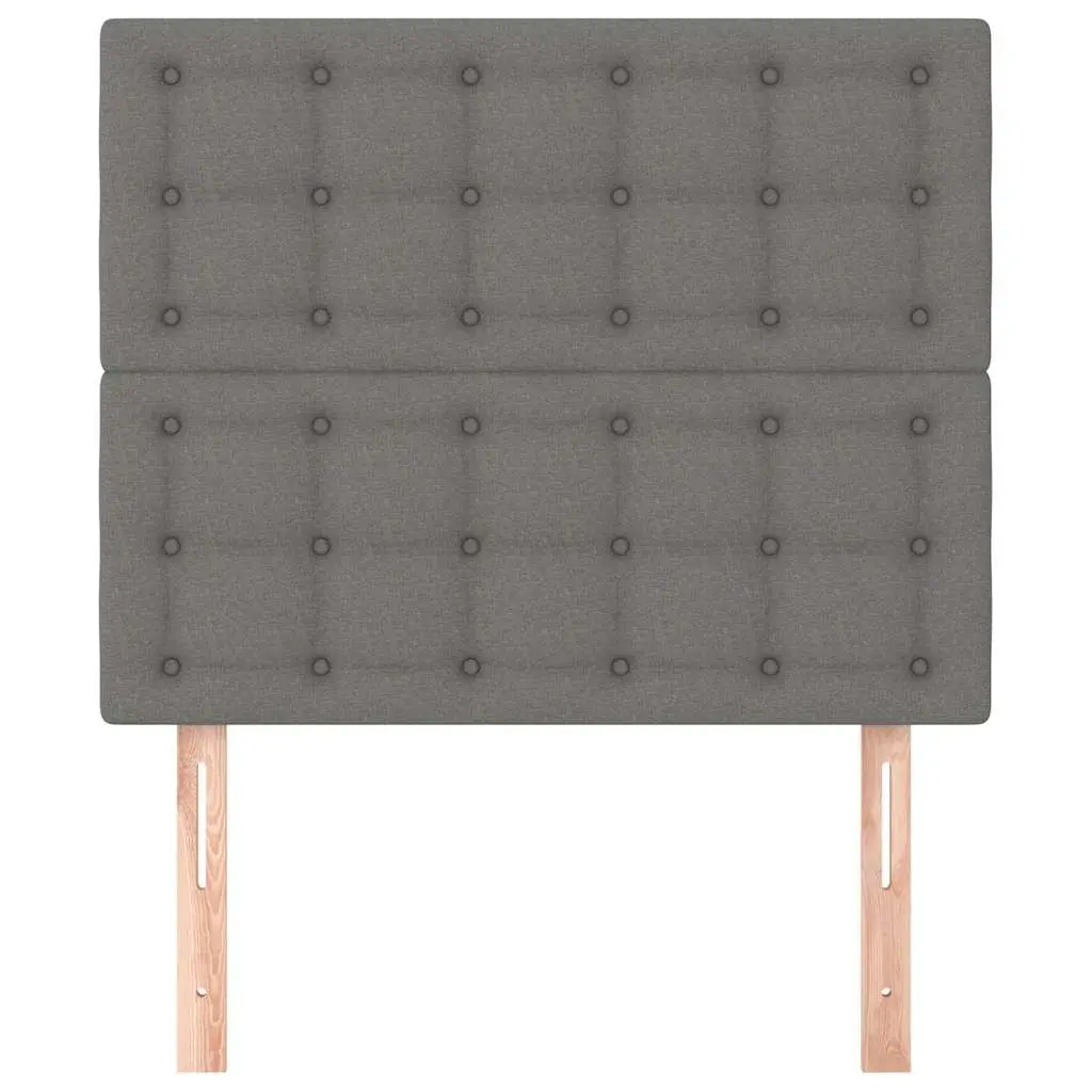 Fabric Headboard Adjustable Height Dark Grey 100x5x118128 cm Bedroom Backrest Support