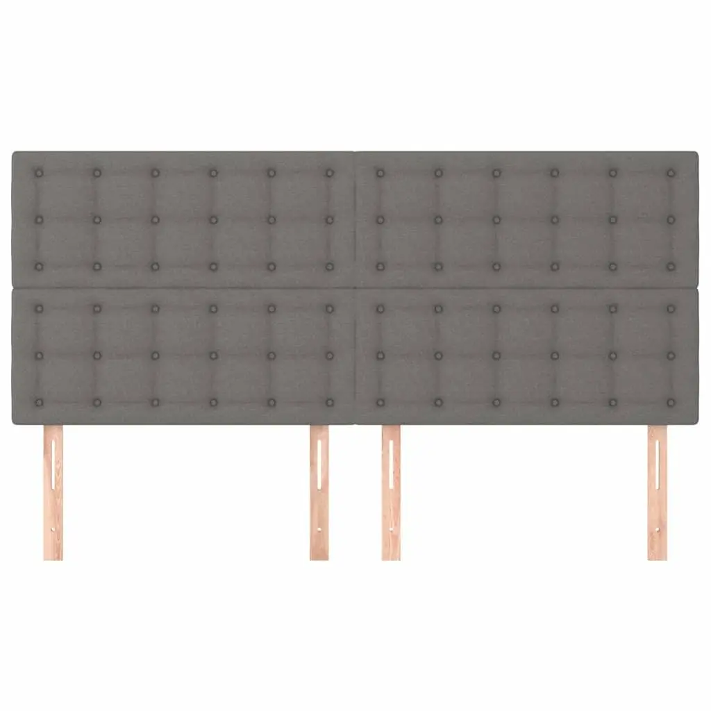 Headboard Fabric Dark Grey 160cm Adjustable Height Bedroom Bed Head Support
