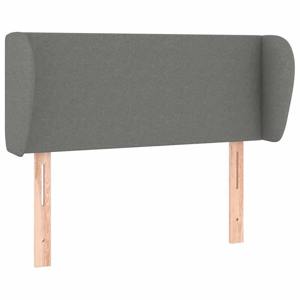 Headboard with Ears Grey 103cm Fabric Bed Head Bedroom Furniture Support