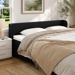 Practical Black Faux Leather Headboard for Any Bedroom