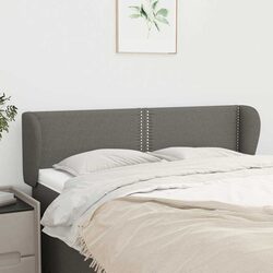 Versatile Dark Grey Fabric Headboard with Ears