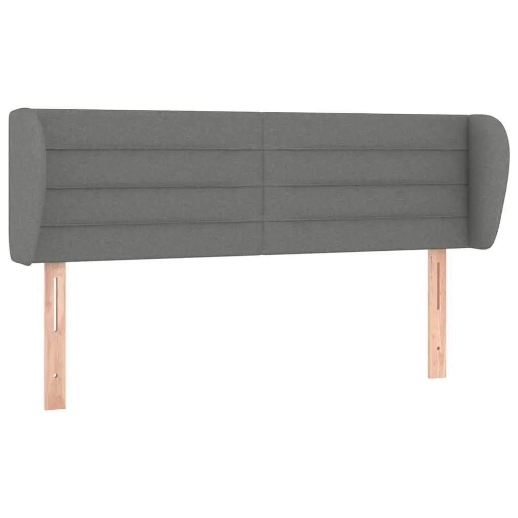 Headboard Fabric 147cm Dark Grey Bedroom Furniture Durable Support