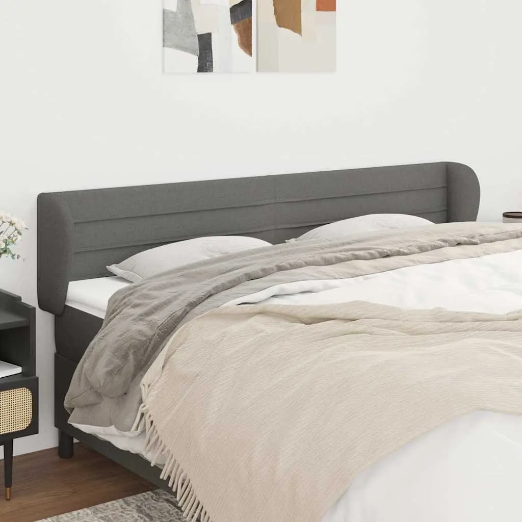 Headboard Fabric 203cm Grey Bedroom Furniture Back Support Adjustable