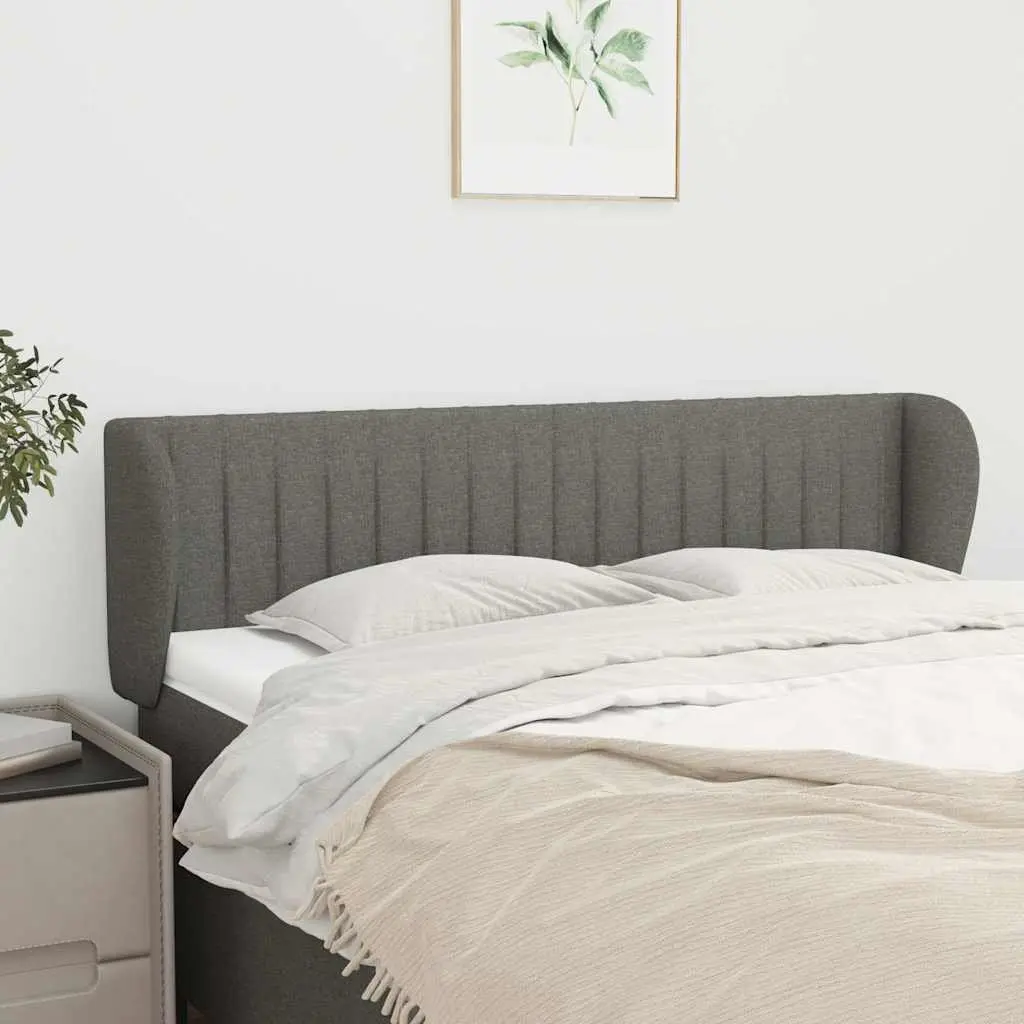 Headboard with Ears Grey 147cm Fabric Bed Head Support Bedroom Furniture