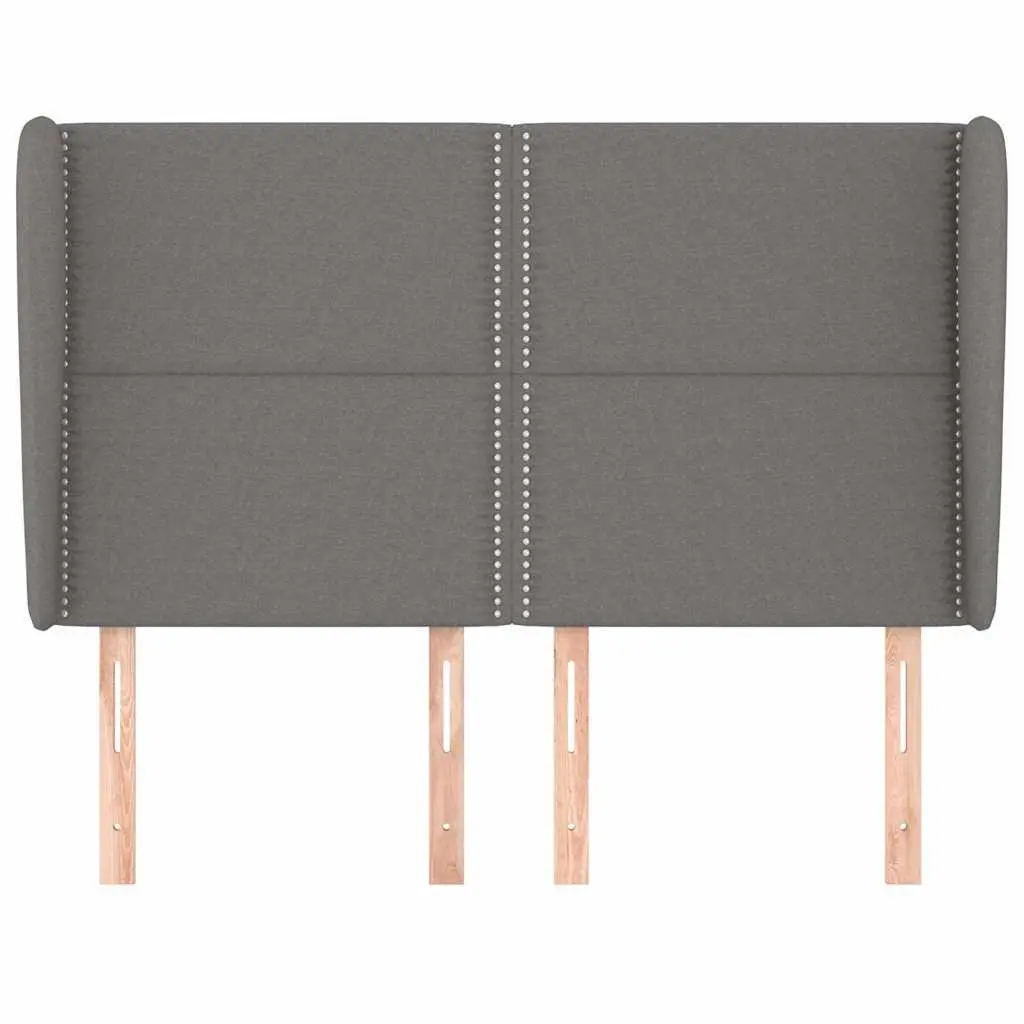 Headboard with Ears Grey 147cm Fabric Bed Head Bedroom Furniture Adjustable
