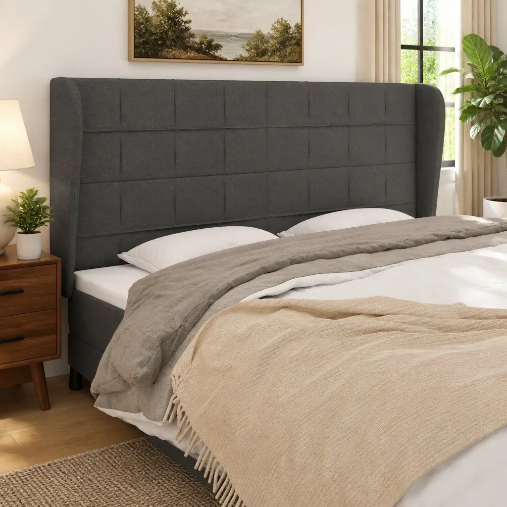 Dark Grey Headboard for Any Bedroom Setup