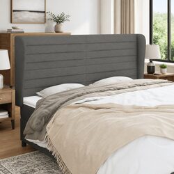 Functional Grey Headboard with Ears for Your Bedroom