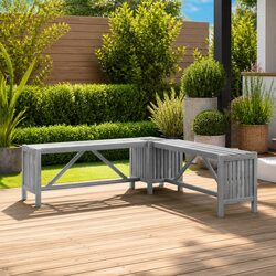 Functional Garden Bench with Planter Box for Outdoor Use