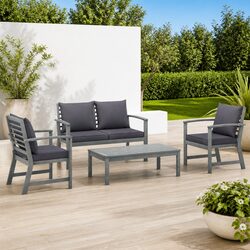 Functional 4-Piece Outdoor Lounge Furniture Set