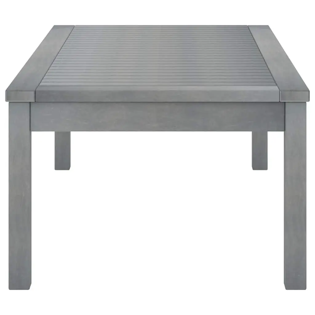 Outdoor Lounge Set 4 Piece Solid Acacia Wood with Cushions Grey Weather Resistant