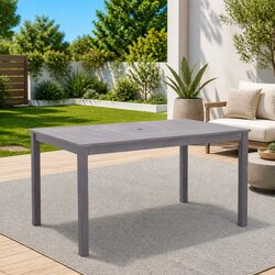 Practical Grey Wash Dining Table for Outdoor Use