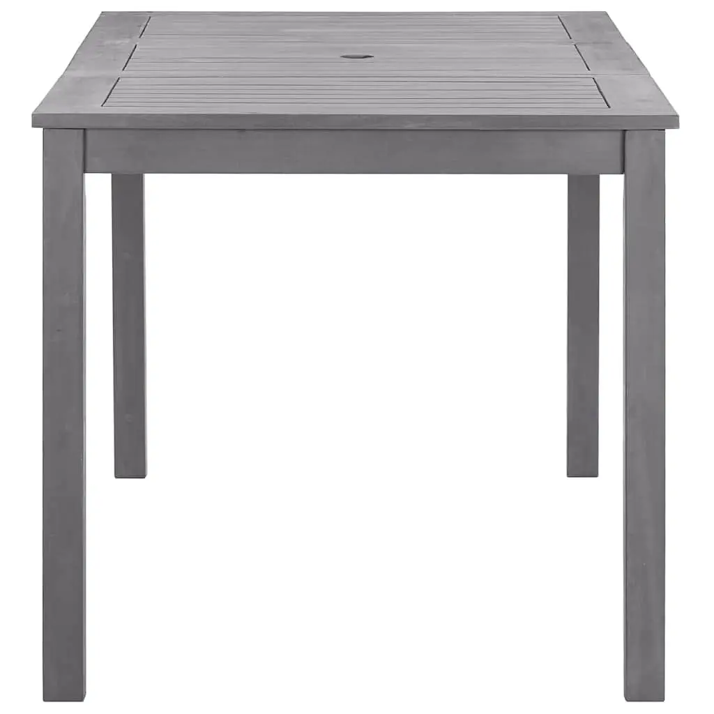 Outdoor Dining Table Grey Wash Solid Acacia Wood 140x80x74cm Durable Garden Furniture