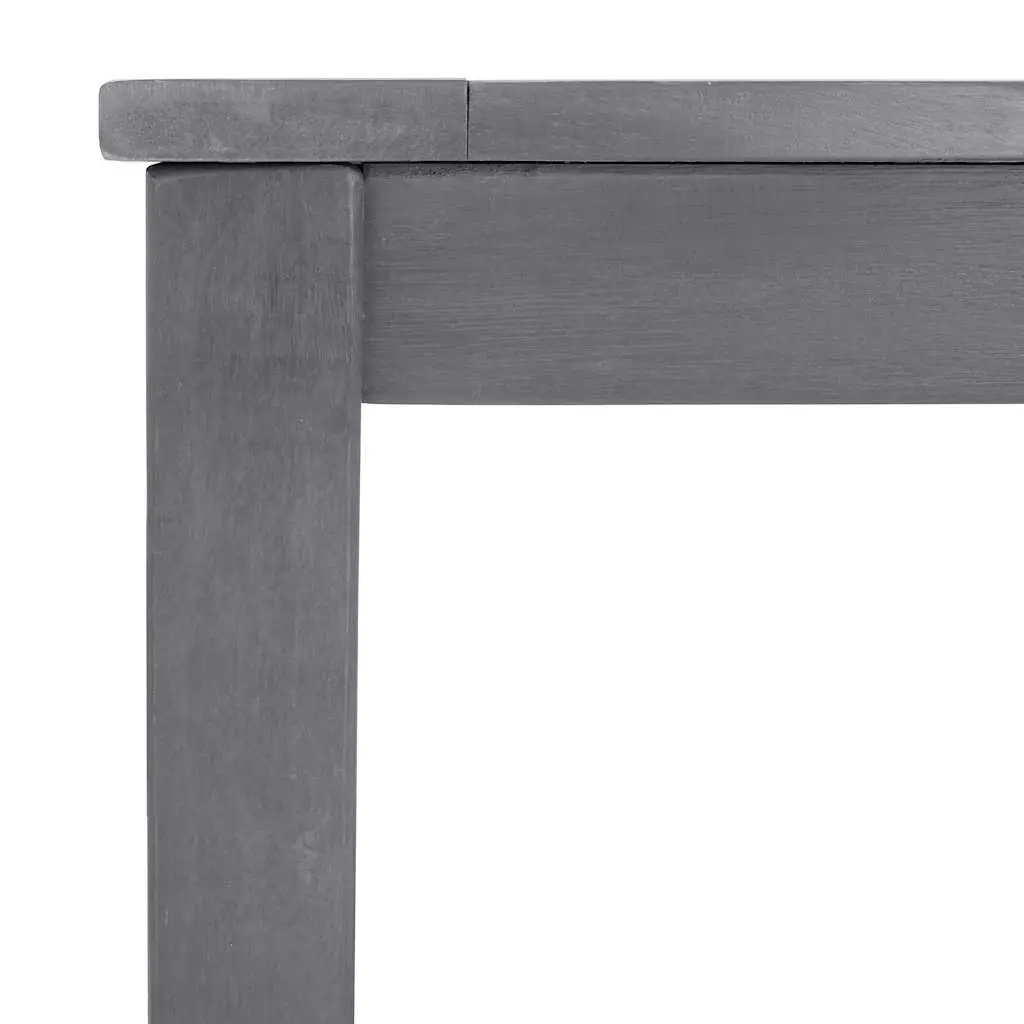 Outdoor Dining Table Grey Wash Solid Acacia Wood 140x80x74cm Durable Garden Furniture
