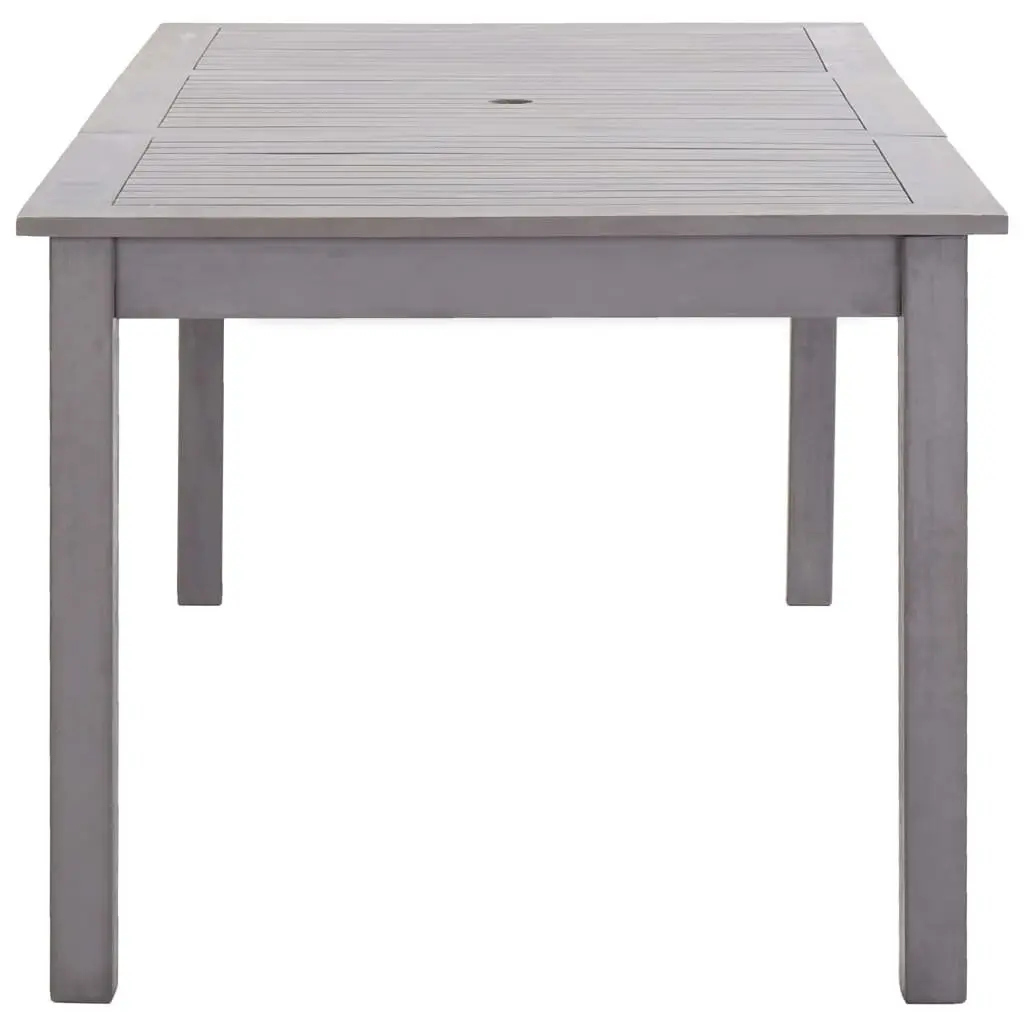 Garden Table Outdoor Dining Furniture Grey Wash Solid Acacia Wood 200x90cm