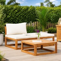Comfortable 3-Piece Outdoor Sectional Sofa Set