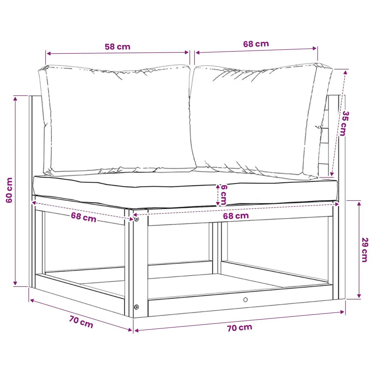 Outdoor Sectional Corner Sofa for Relaxation